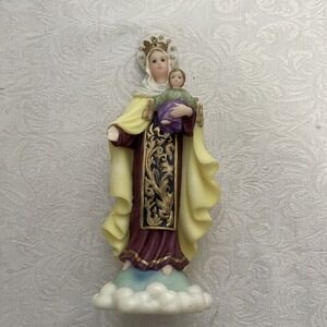 1994 Bradford Exchange Our Lady Of Mt Carmel Vision Of Our Lady 7" Statue Figure